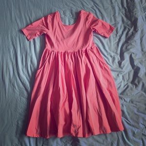 Pink Girls Hanna Anderson dress with pockets